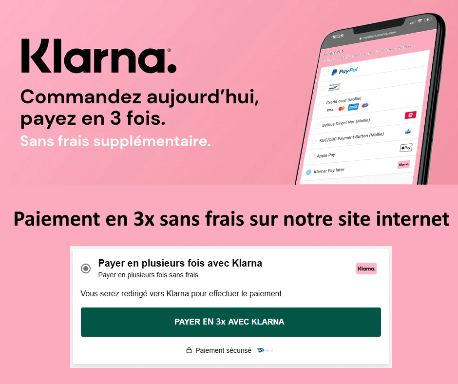 Klarna - paiement en 3x sans frais - Chalets de la Wormsa