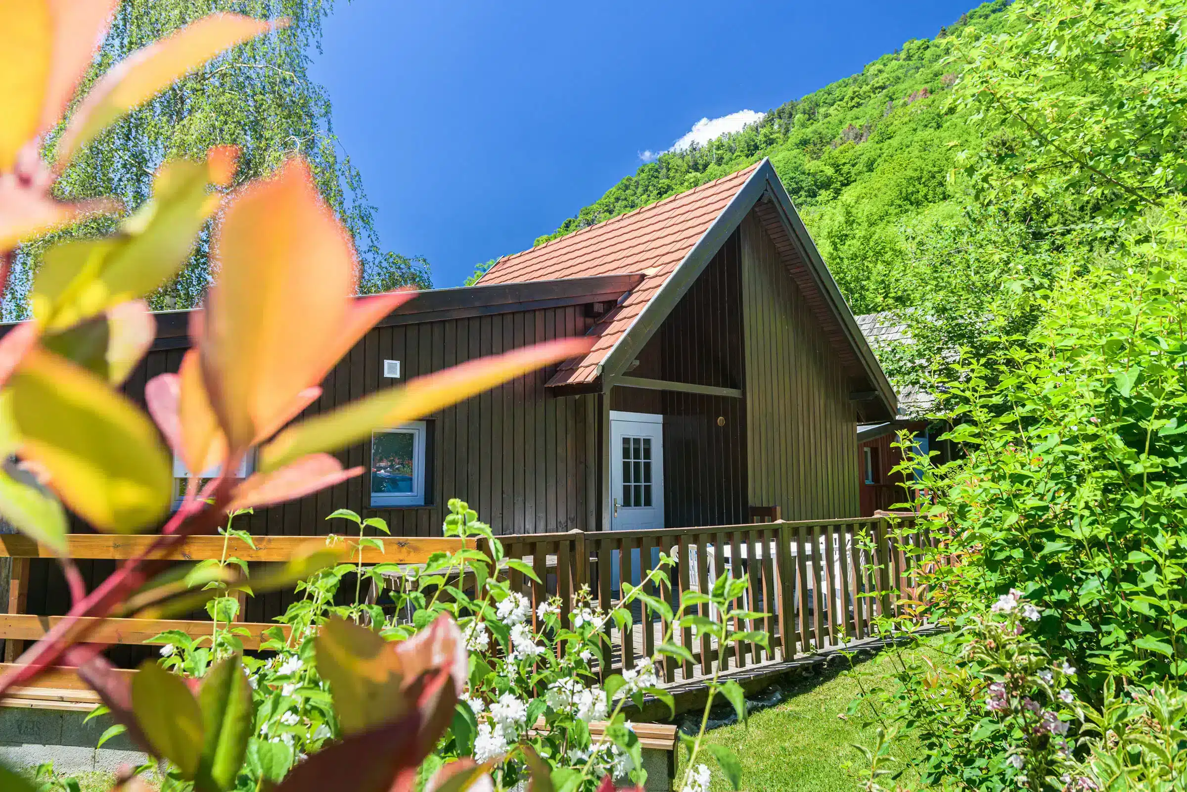 Chalets en bois confortables au camping Gérardmer